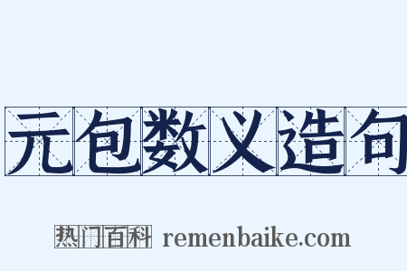 元包数义造句是什么意思的图片